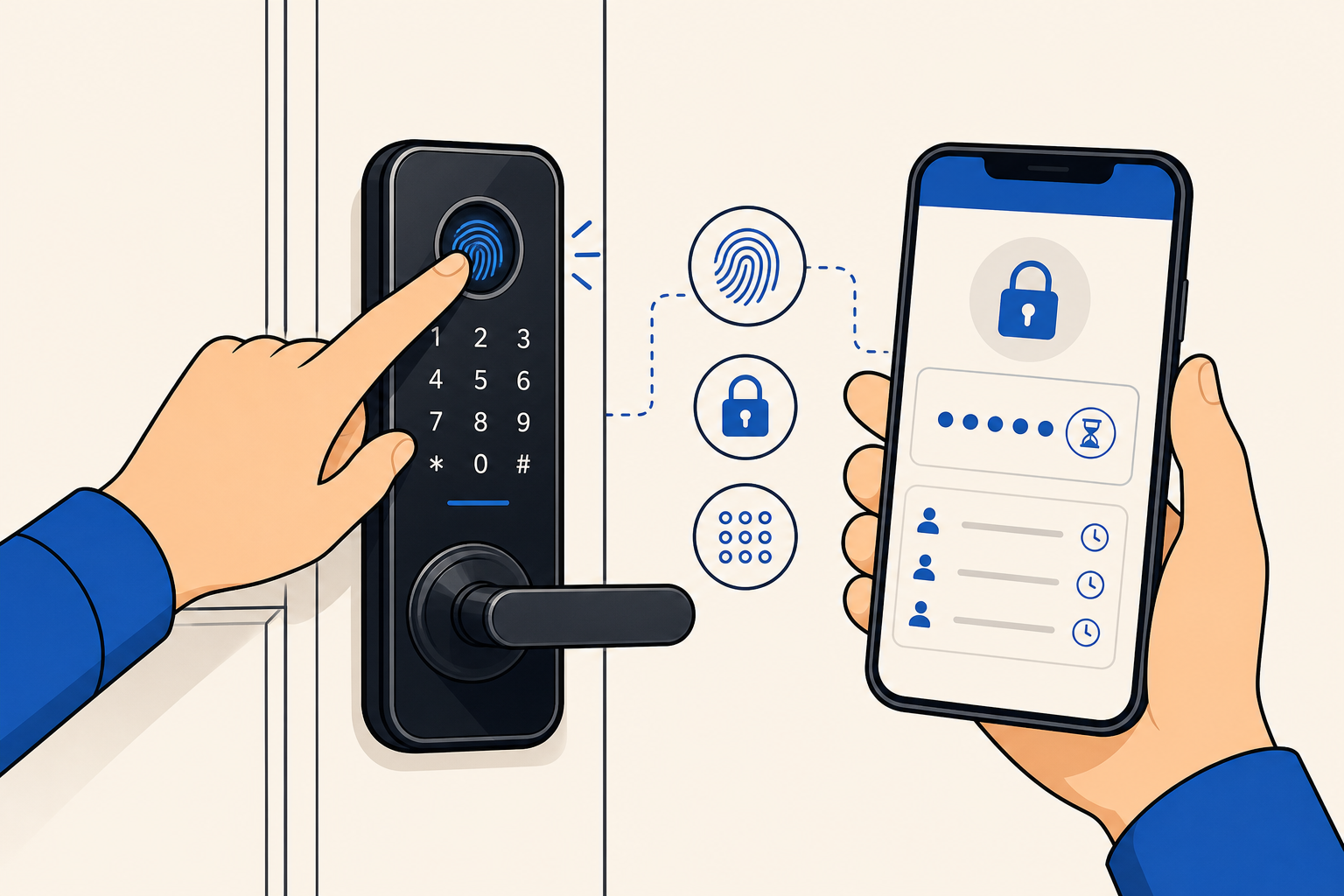 Ilustración de EZVIZ lanza en México una cerradura inteligente con acceso por huella y códigos temporales