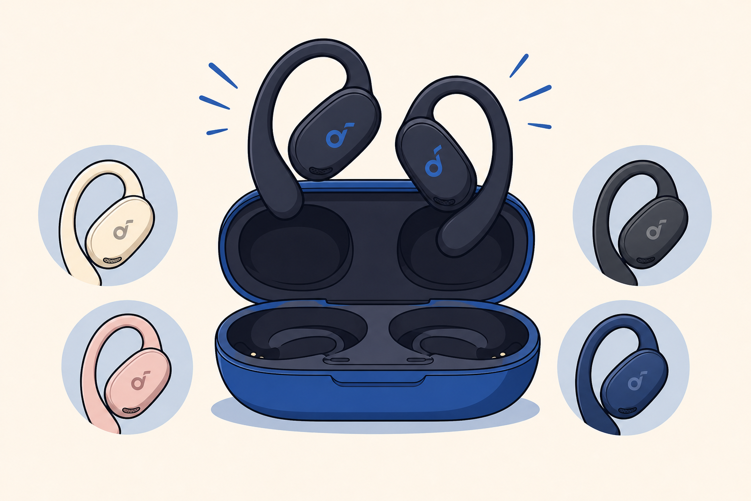 Ilustración de Amazon México ofrece los Soundcore AeroFit 2 por 1,299 pesos